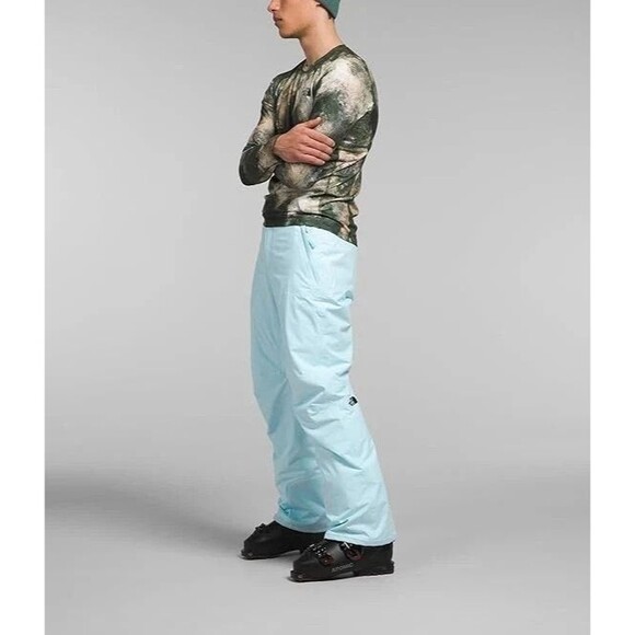 THE NORTH FACE Men's Freedom Insulated Snow Pant Ice Blue NWT $200 - Picture 1 of 5